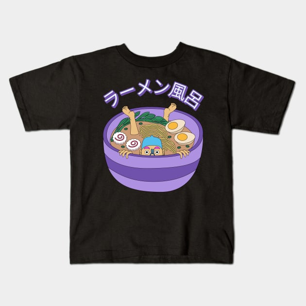 funny instant ramen Kids T-Shirt by tedd